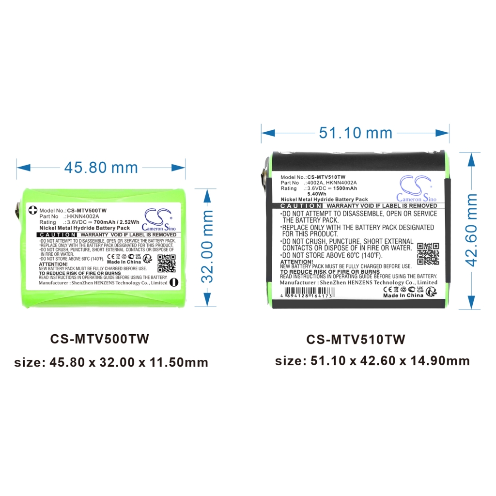 Batterij voor tweerichtingsradio Motorola CS-MTV510TW