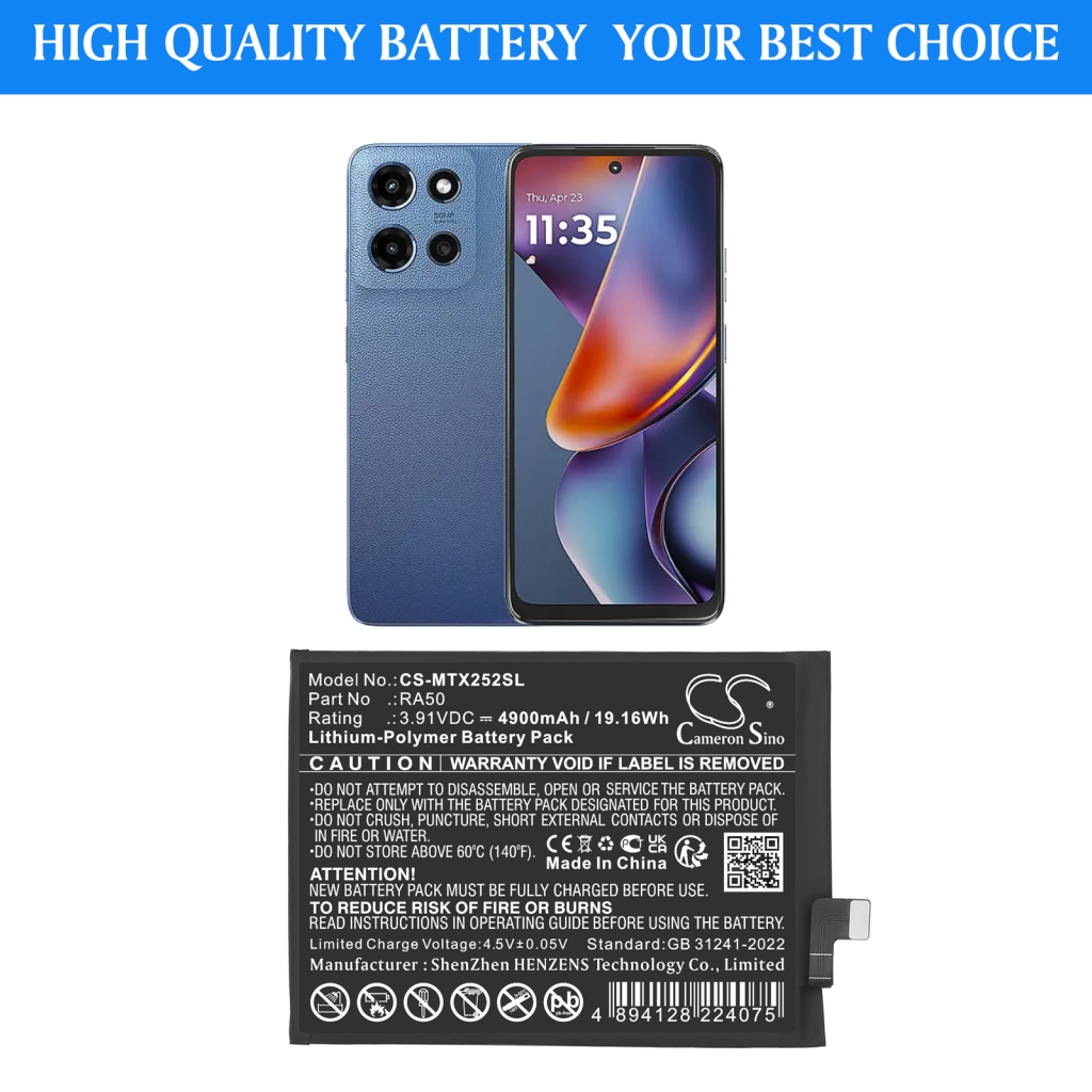 Batterij voor mobiele telefoon Motorola CS-MTX252SL