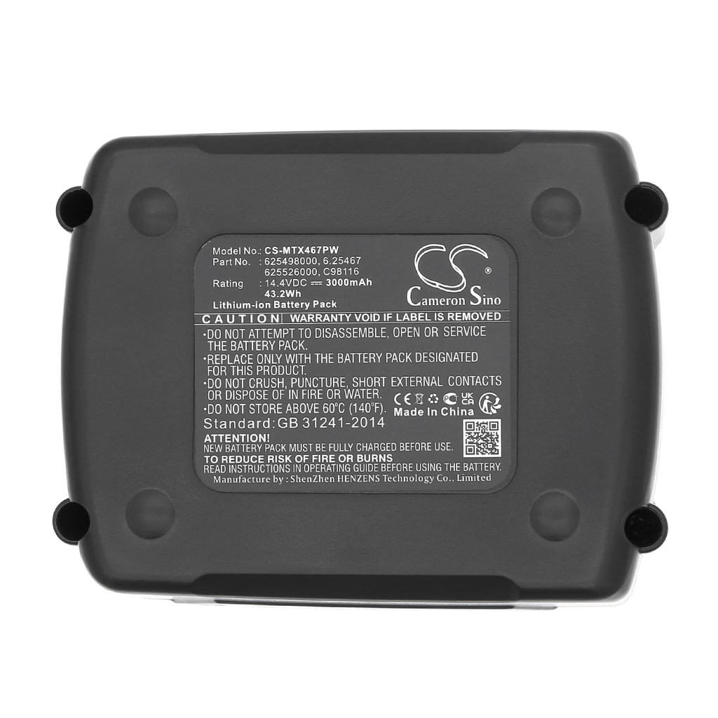 Batterij compatibel met Metabo CS-MTX467PW