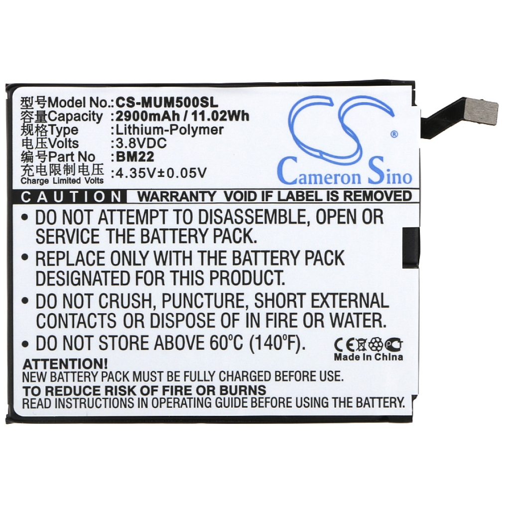 Compatibele batterijvervanging voor Xiaomi BM22