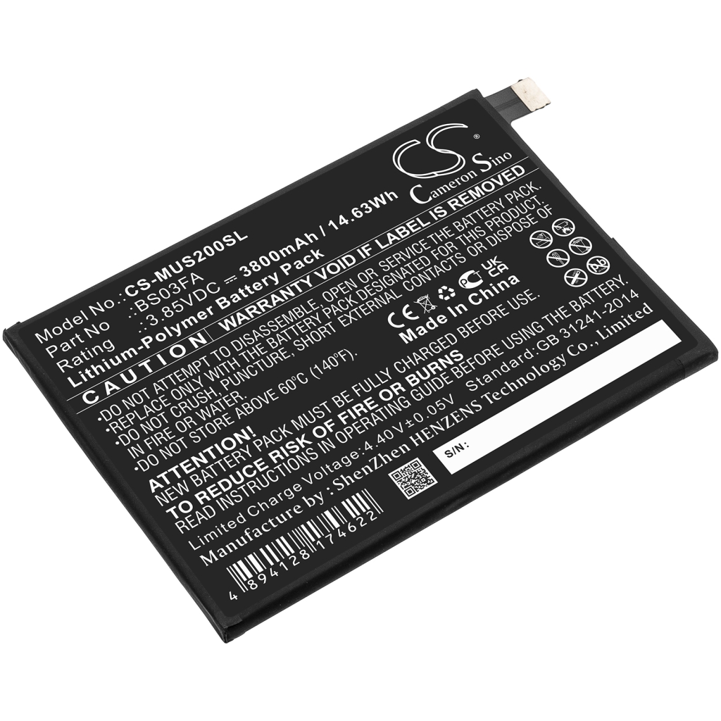 Batterij Vervangt BS03FA