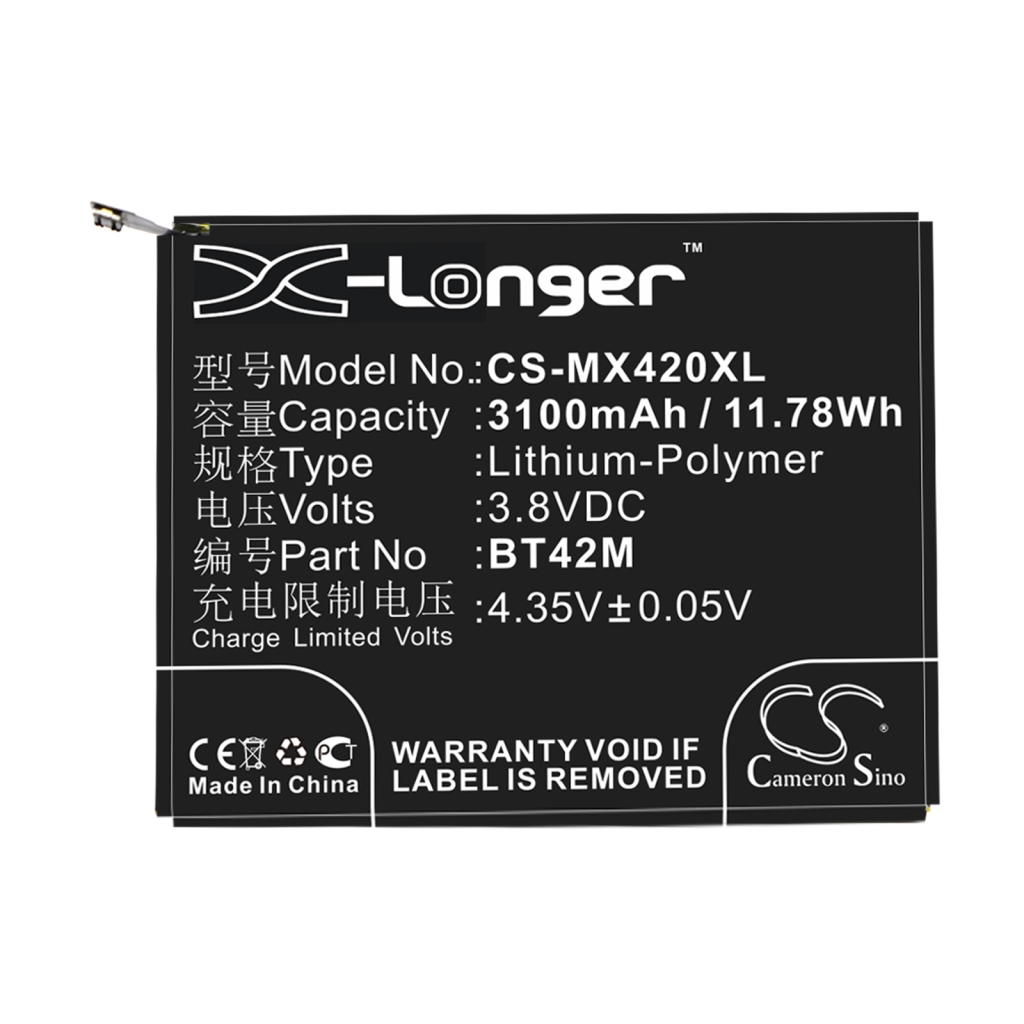 Batterij compatibel met MeiZu CS-MX420XL