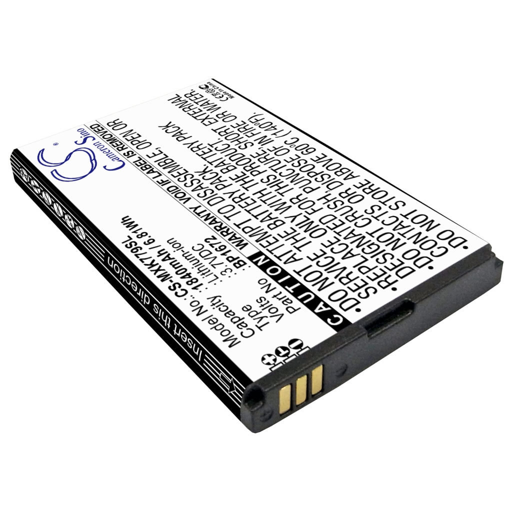 Compatibele batterijvervanging voor Moxee BP1672