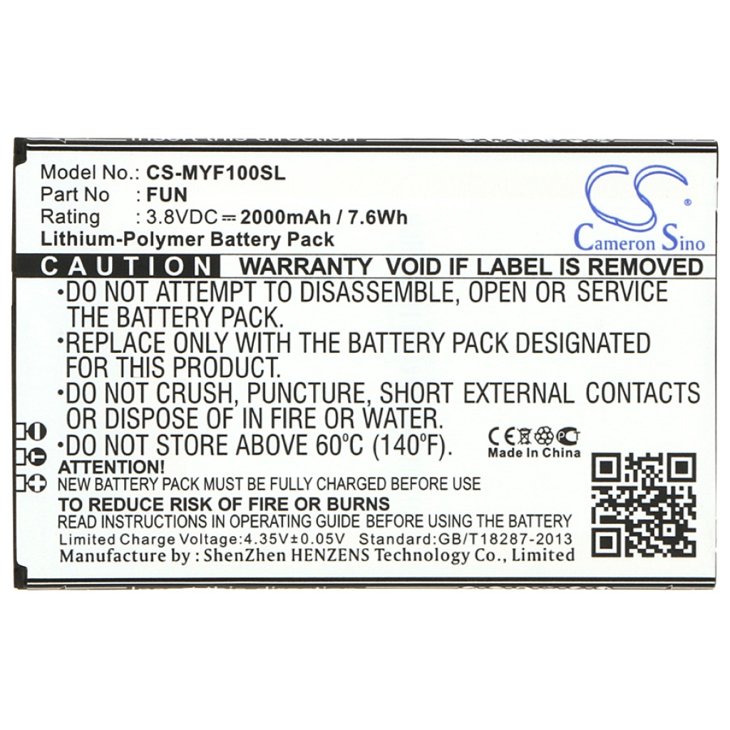 Batterij compatibel met Myphone CS-MYF100SL
