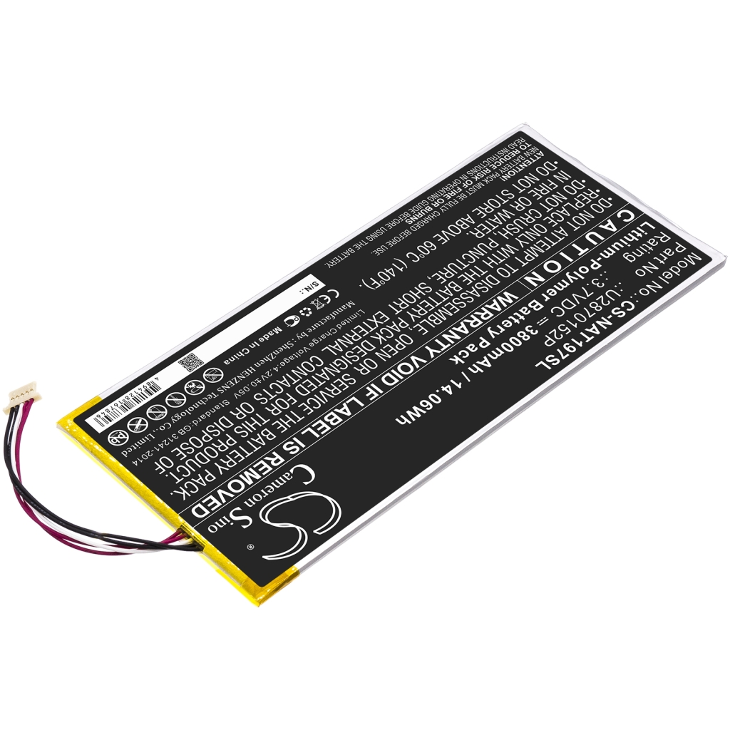 Batterij Vervangt U2870152P