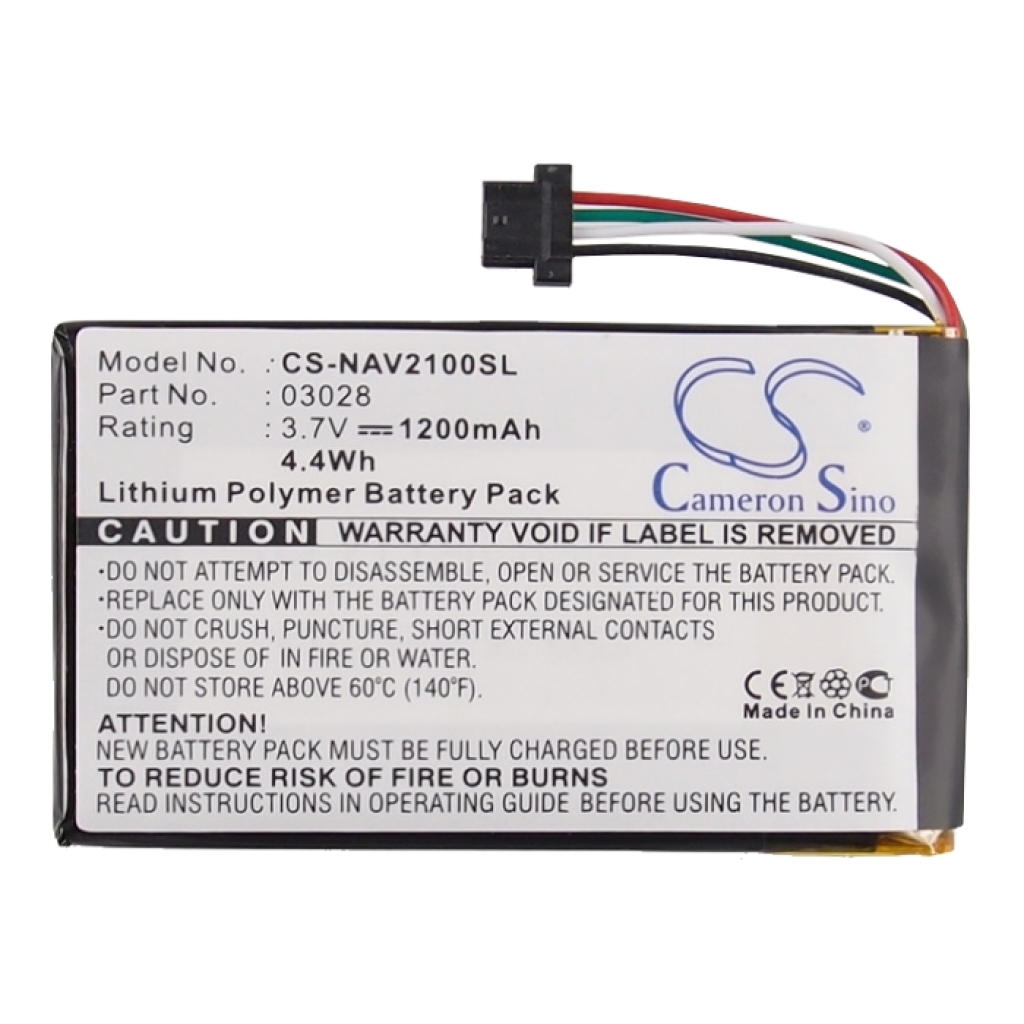 Compatibele batterijvervanging voor Navigon 03028