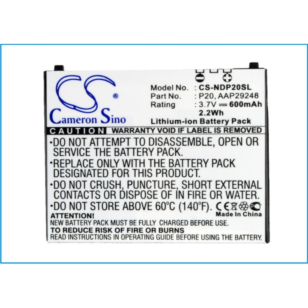 Batterij compatibel met NTT Docomo CS-NDP20SL