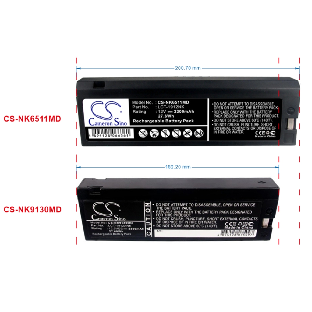 Batterij compatibel met Nihon Kohden Philips CS-NK6511MD