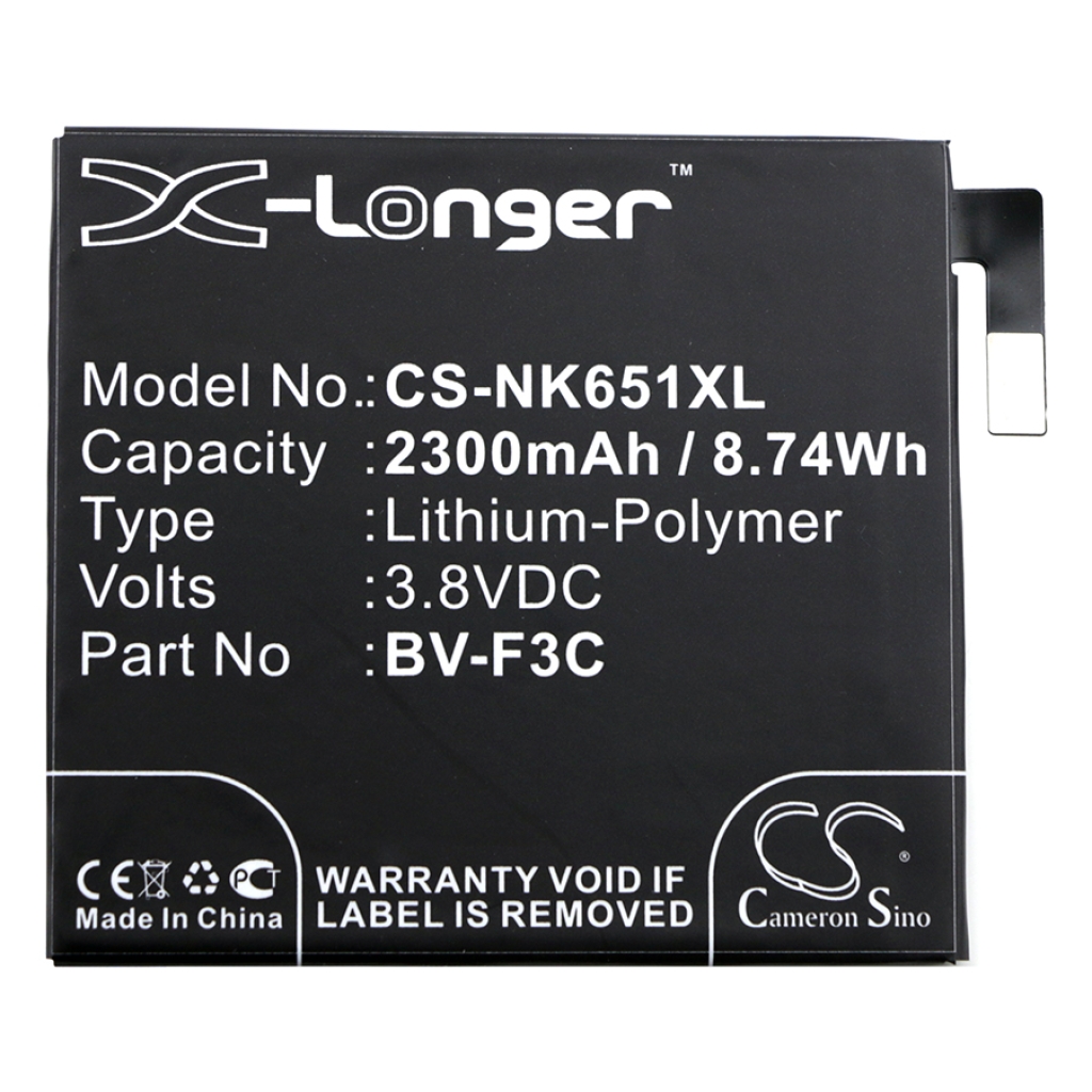 Batterijen compatibel met Microsoft Lumia 650 XL CS-NK651XL