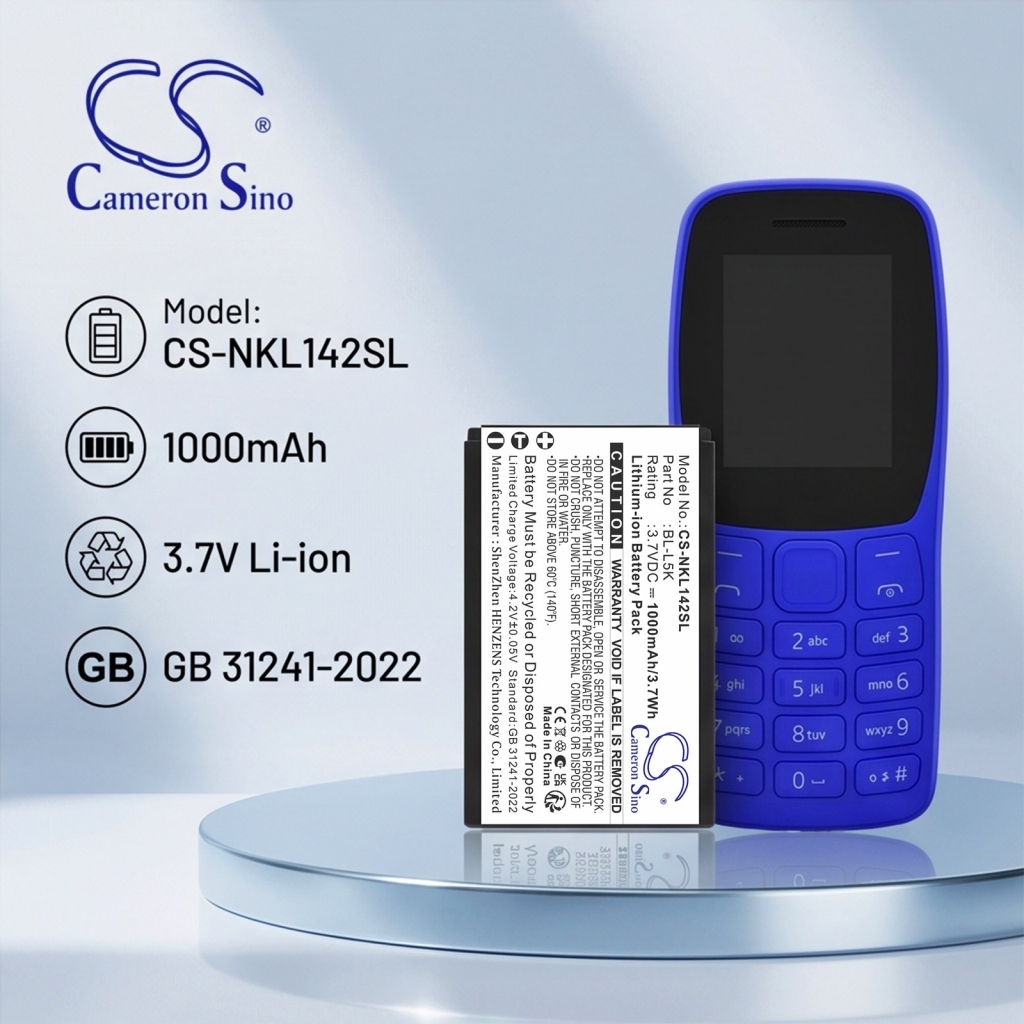 Batterij compatibel met Nokia CS-NKL142SL