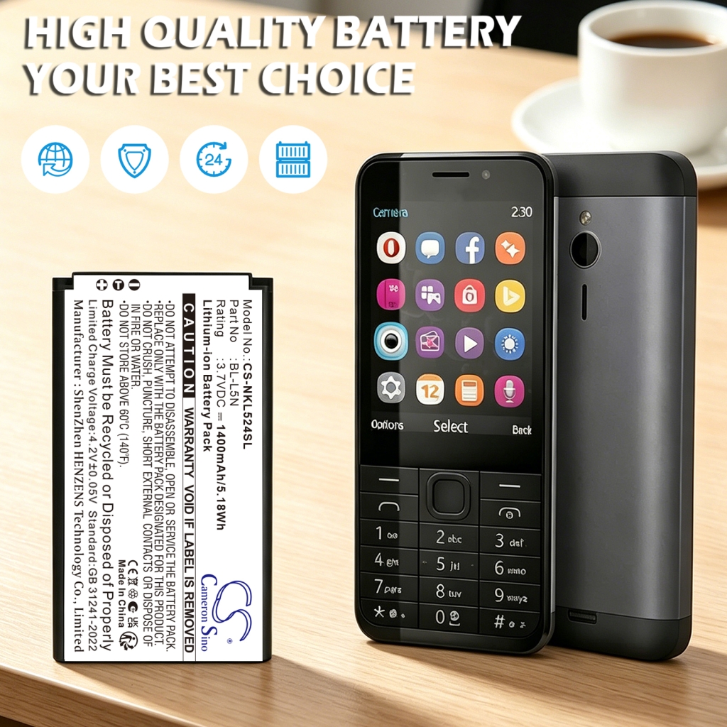 Batterij compatibel met Nokia CS-NKL524SL