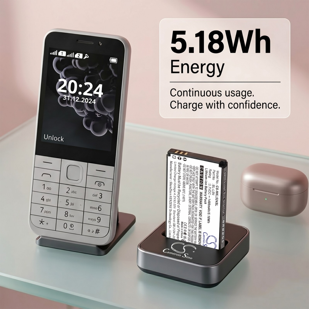 Batterijen compatibel met Nokia 230 2024 CS-NKL524SL