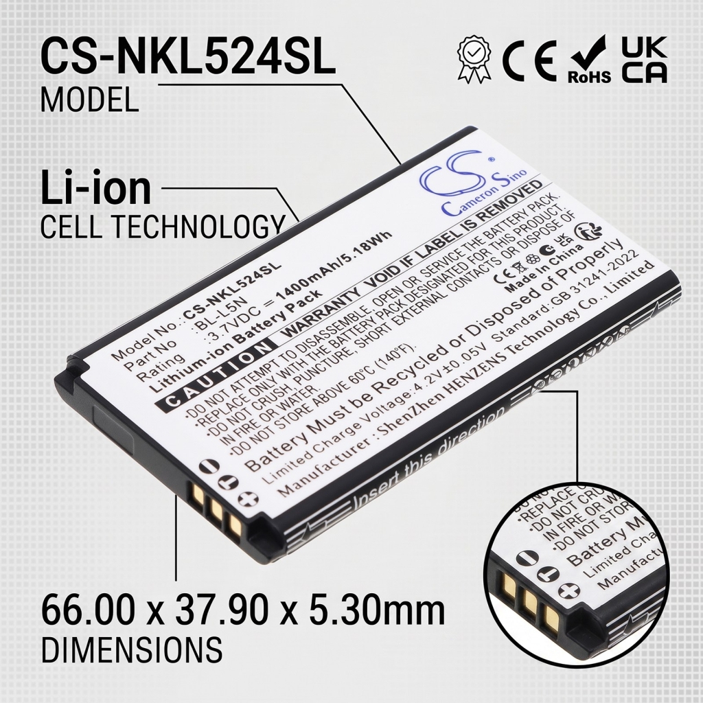 Batterijen compatibel met Nokia 230 2024 CS-NKL524SL