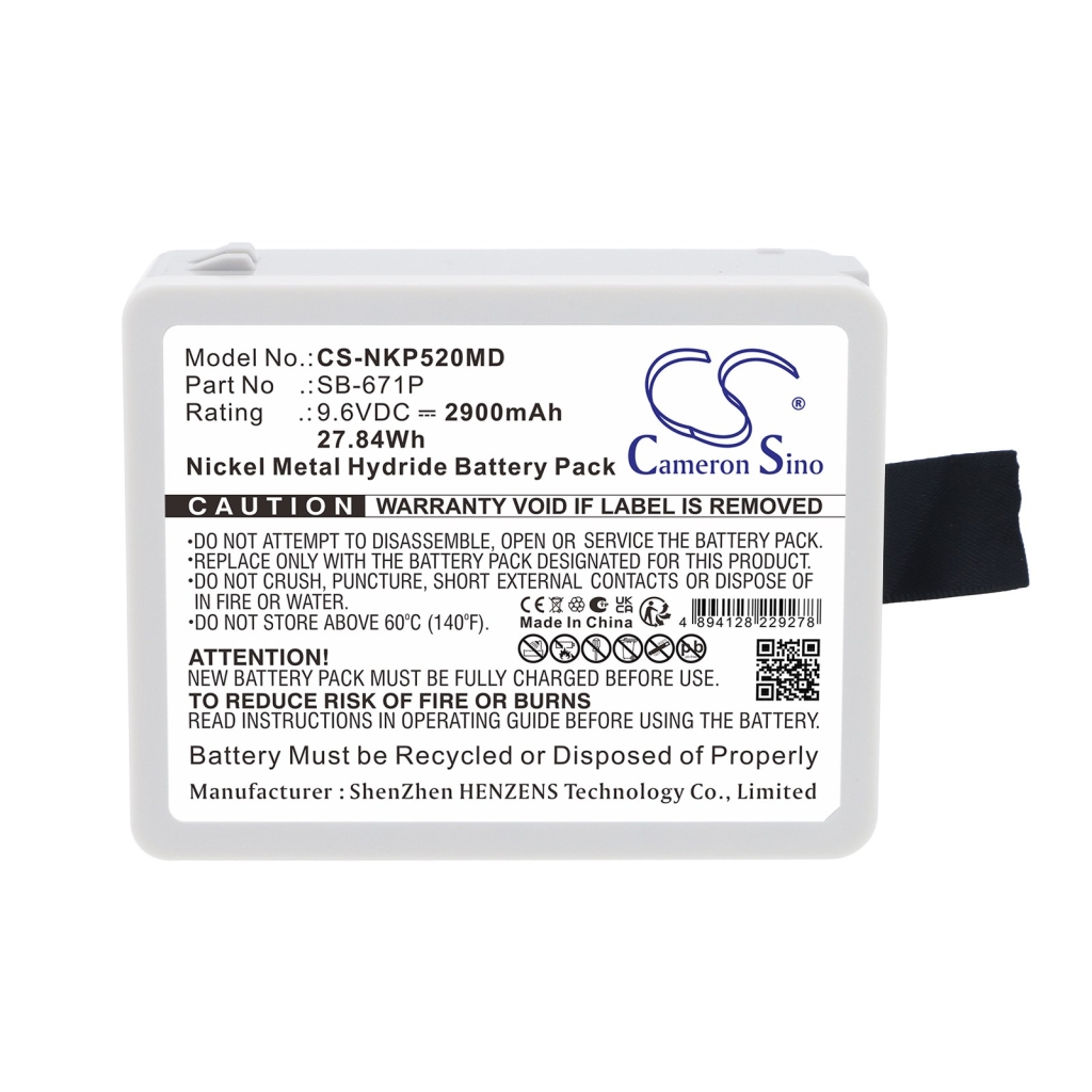 Batterij compatibel met Nihon Kohden CS-NKP520MD