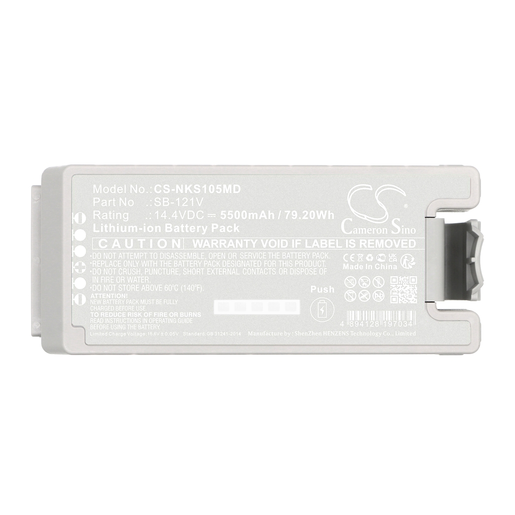 Batterij compatibel met Nihon Kohden CS-NKS105MD