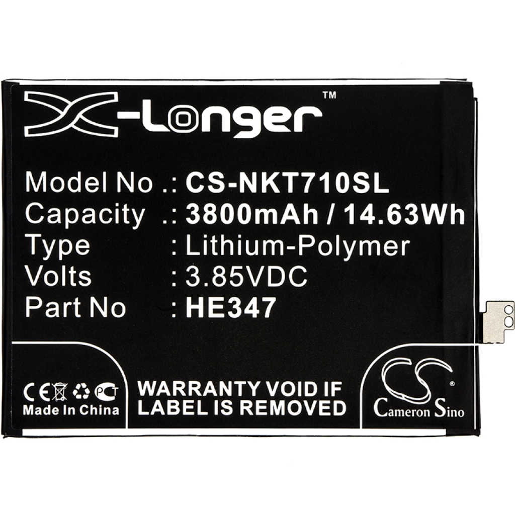 Batterij compatibel met Nokia CS-NKT710SL