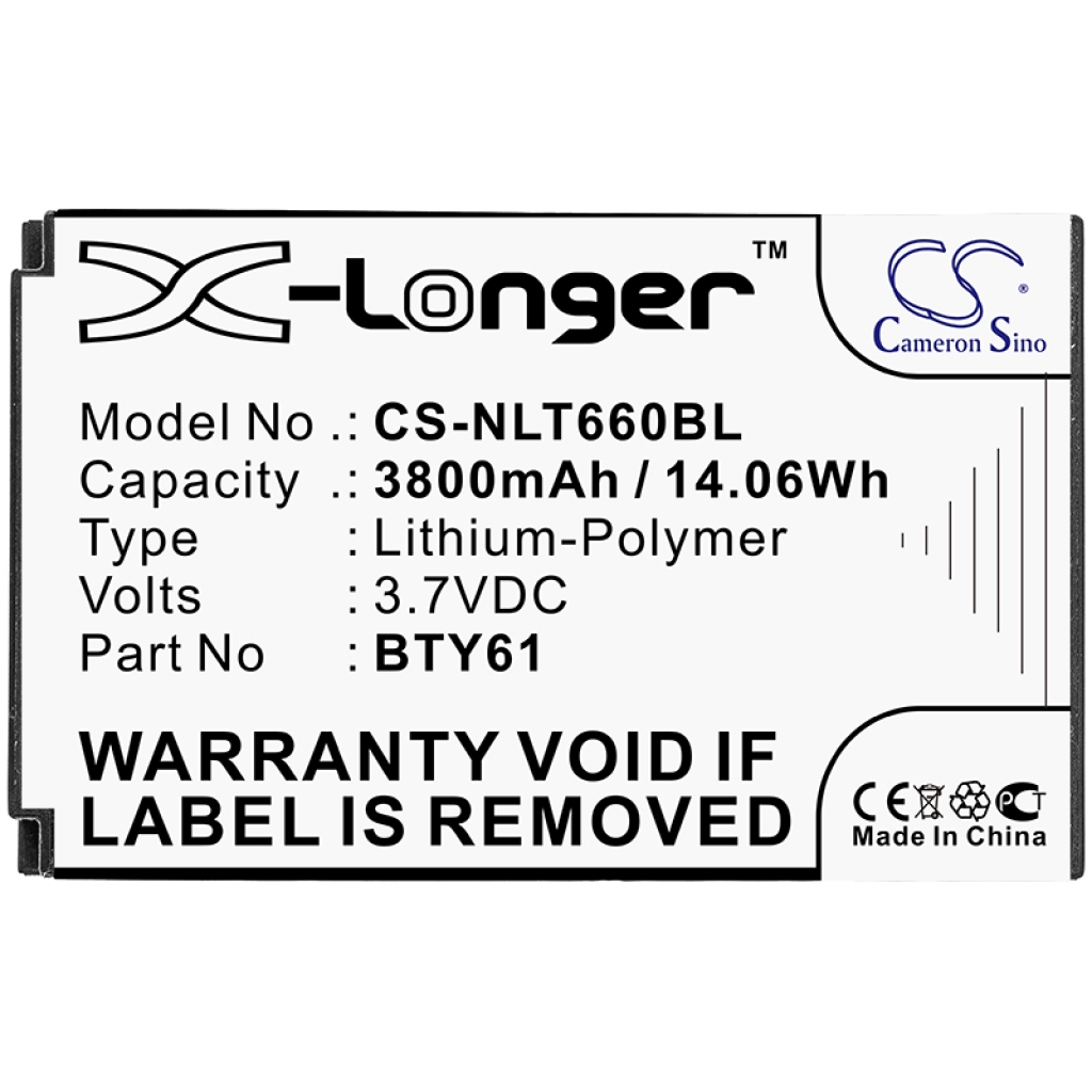 Batterij compatibel met Newland CS-NLT660BL
