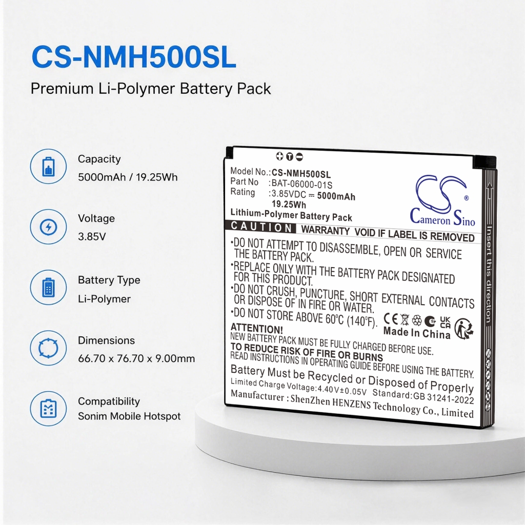 Batterij compatibel met Sonim CS-NMH500SL