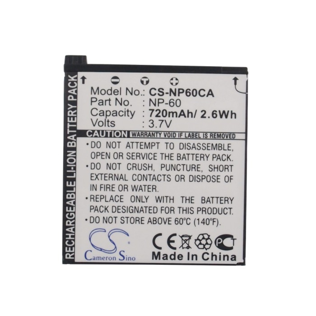 Batterie de l'appareil photo Casio CS-NP60CA