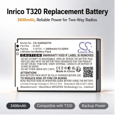 Remplacement de batterie compatible pour Inrico B-82F