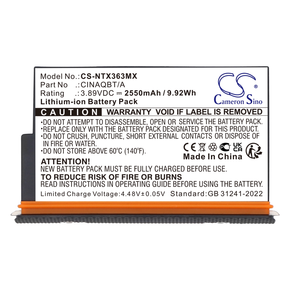 Batterie de l'appareil photo Insta360 CS-NTX363MX