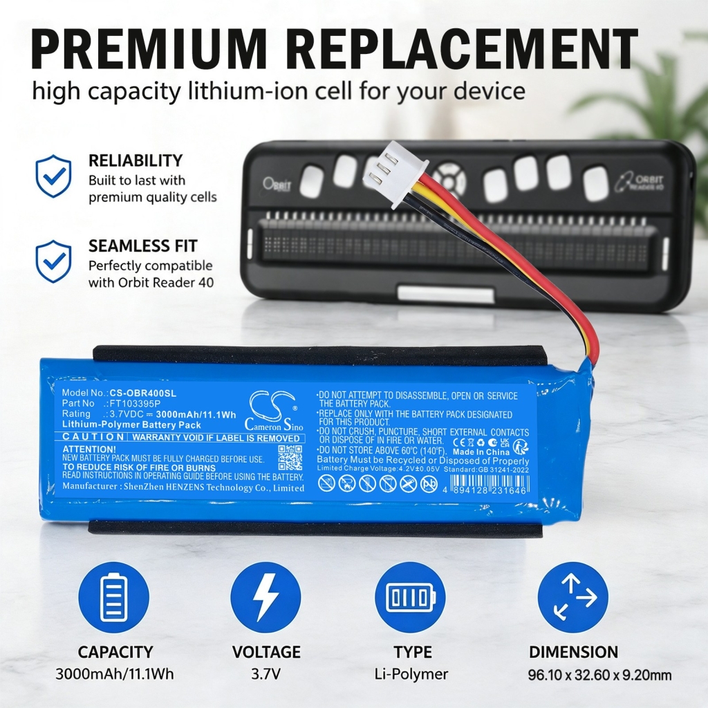 Batterie pour Orbit Reader 40