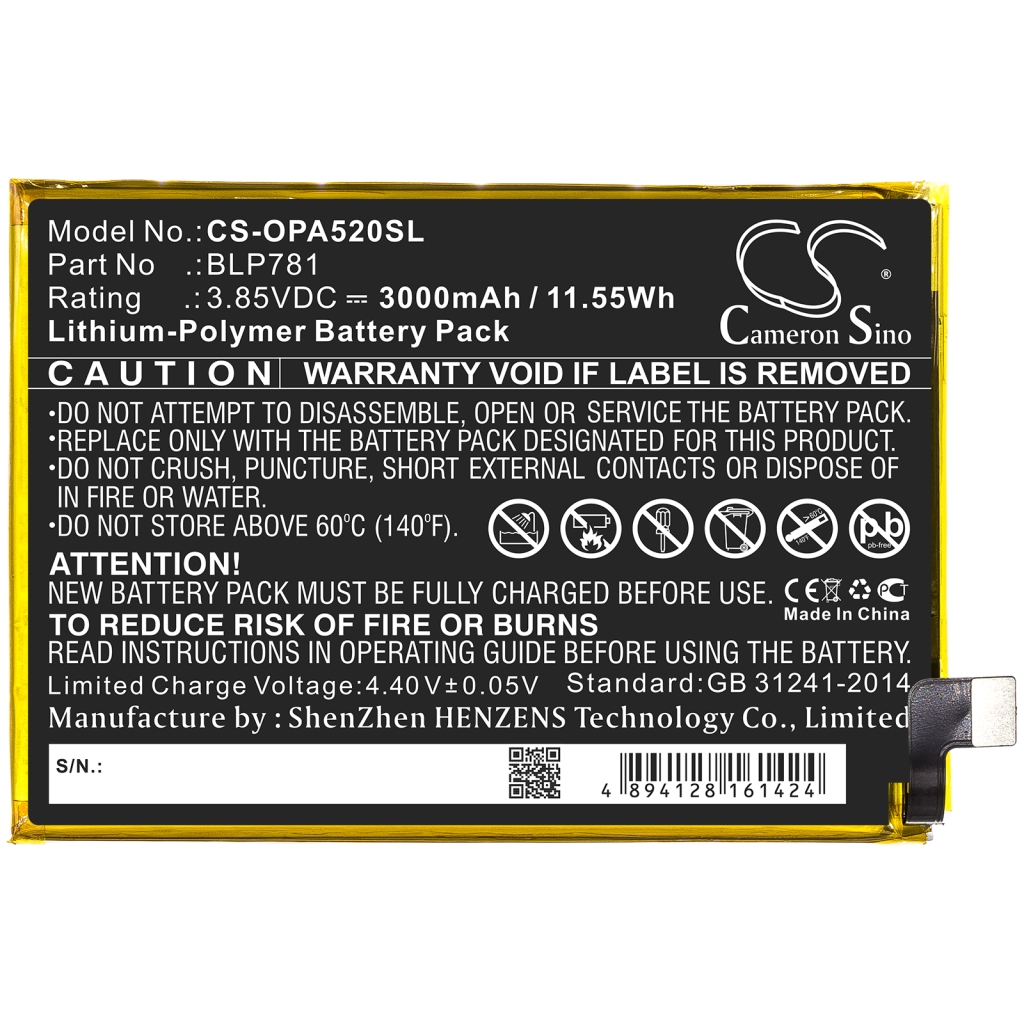 Batterij Vervangt BLP781