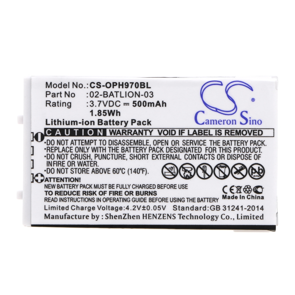 Batterij barcode, scanner Opticon OPL-9700