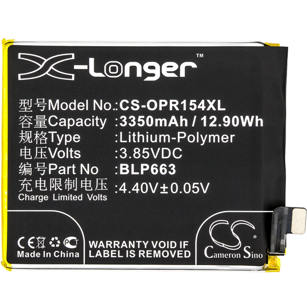 Batterij compatibel met OPPO CS-OPR154XL
