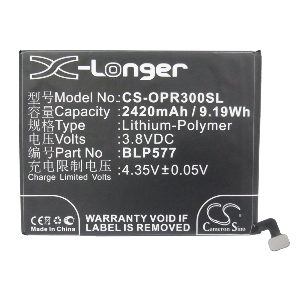 Batterijen compatibel met Oppo Mirror 5 5 TD-LTE Dual SIM CS-OPR300SL