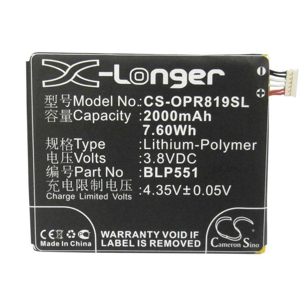 Batterij compatibel met OPPO CS-OPR819SL
