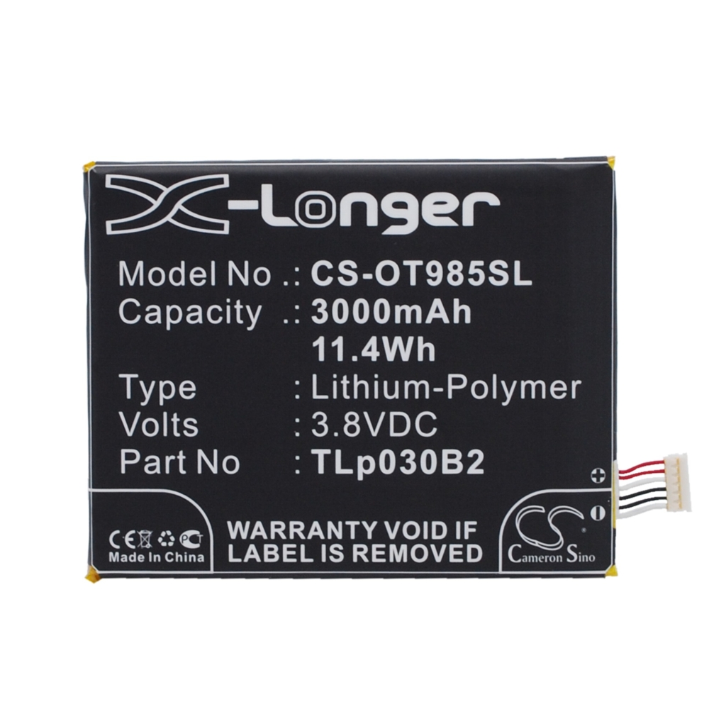 Batterij Vervangt TLp030B1