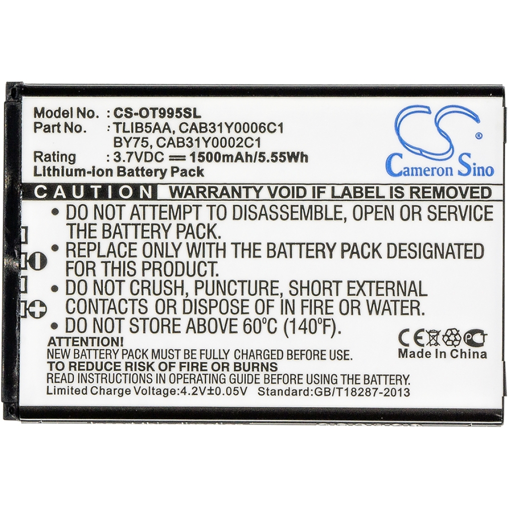 Batterij voor mobiele telefoon Mегафон CS-OT995SL
