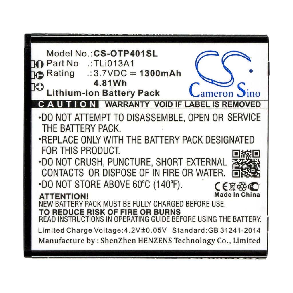 Batterij Vervangt TLi013A1