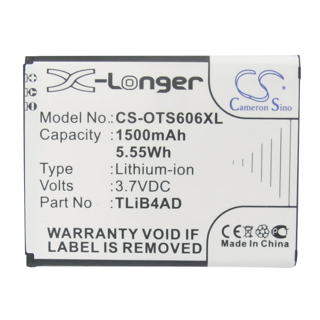 Batterij compatibel met Alcatel TCL CS-OTS606XL