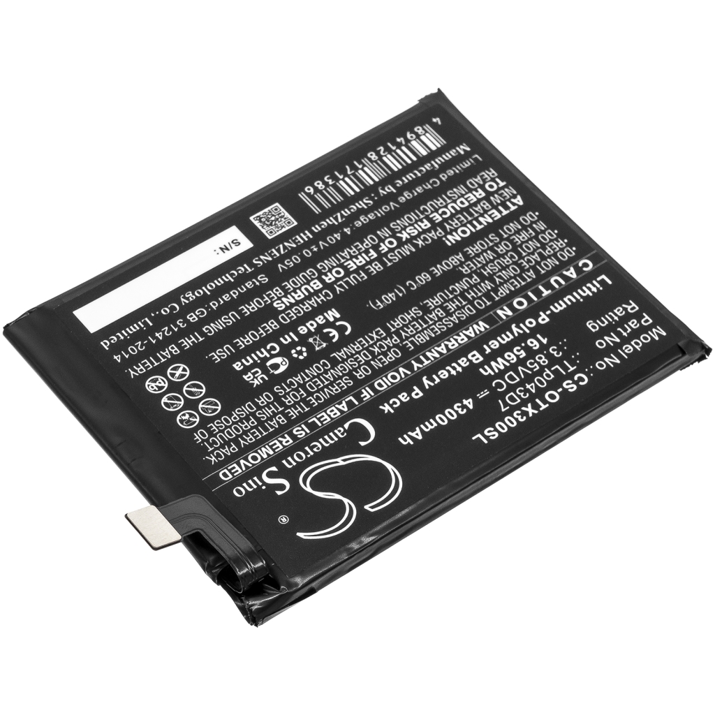 Batterijen Vervangt TLp043D7