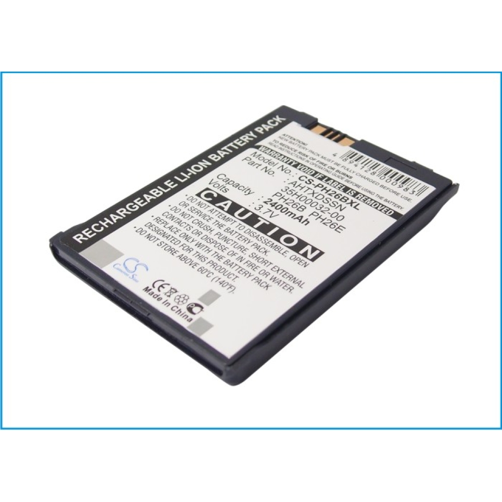 Batterij compatibel met Verizon Vodafone HTC Audiovox E-Plus O2 Orange Sprint T-Mobile Daxian DOPOD ERA i-Mate MWG Qtek Siemens CS-PH26BXL
