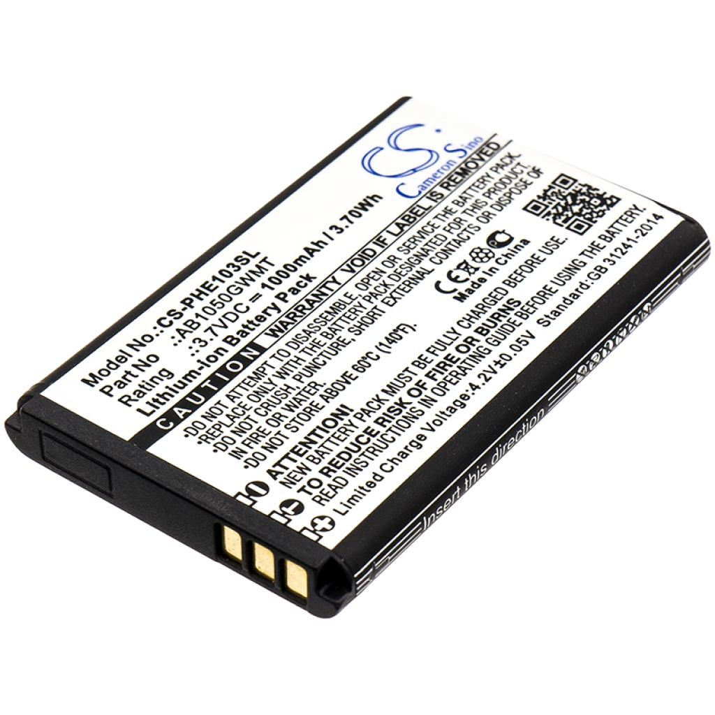 Batterij Vervangt AB1050GWMT