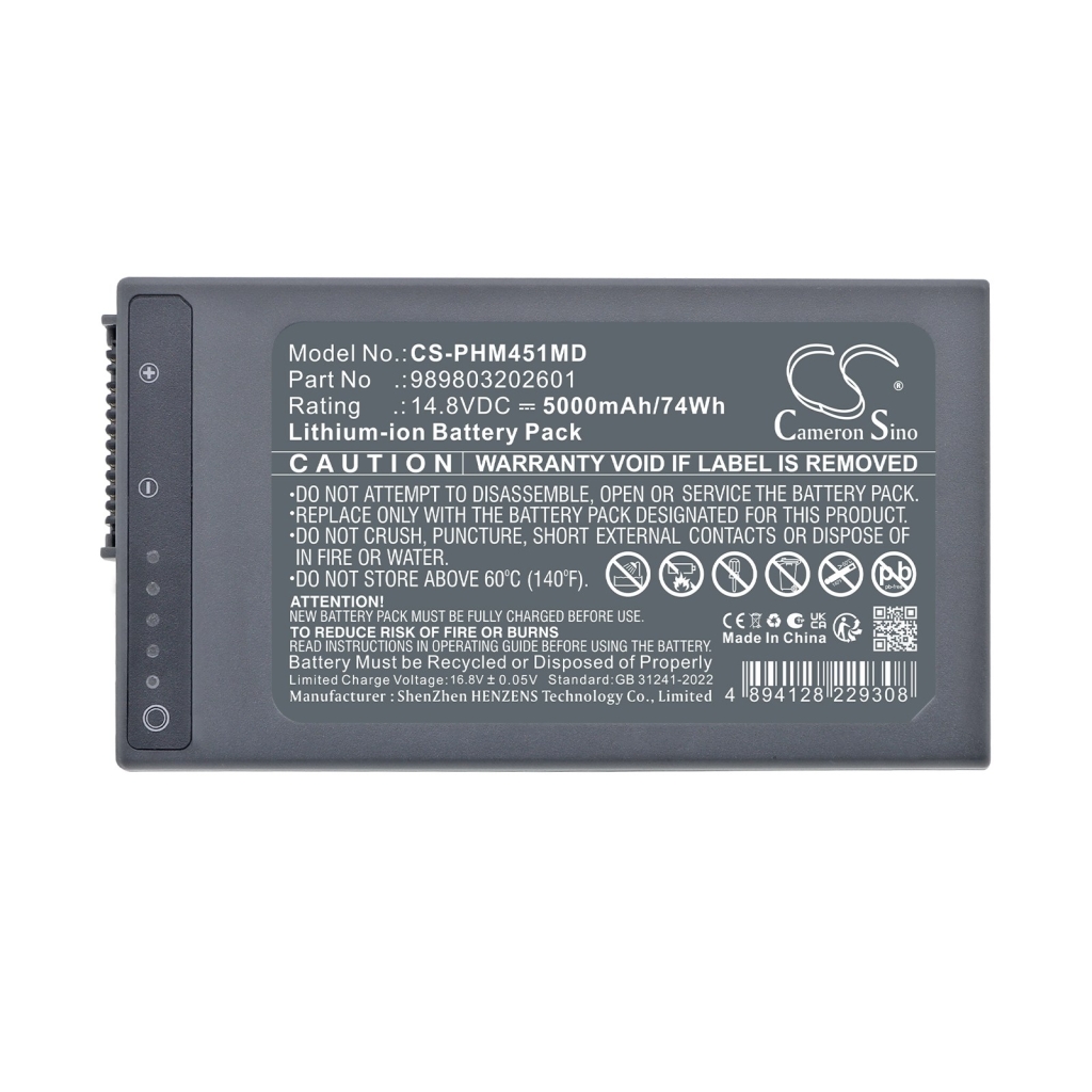 Batterij compatibel met Phillips CS-PHM451MD