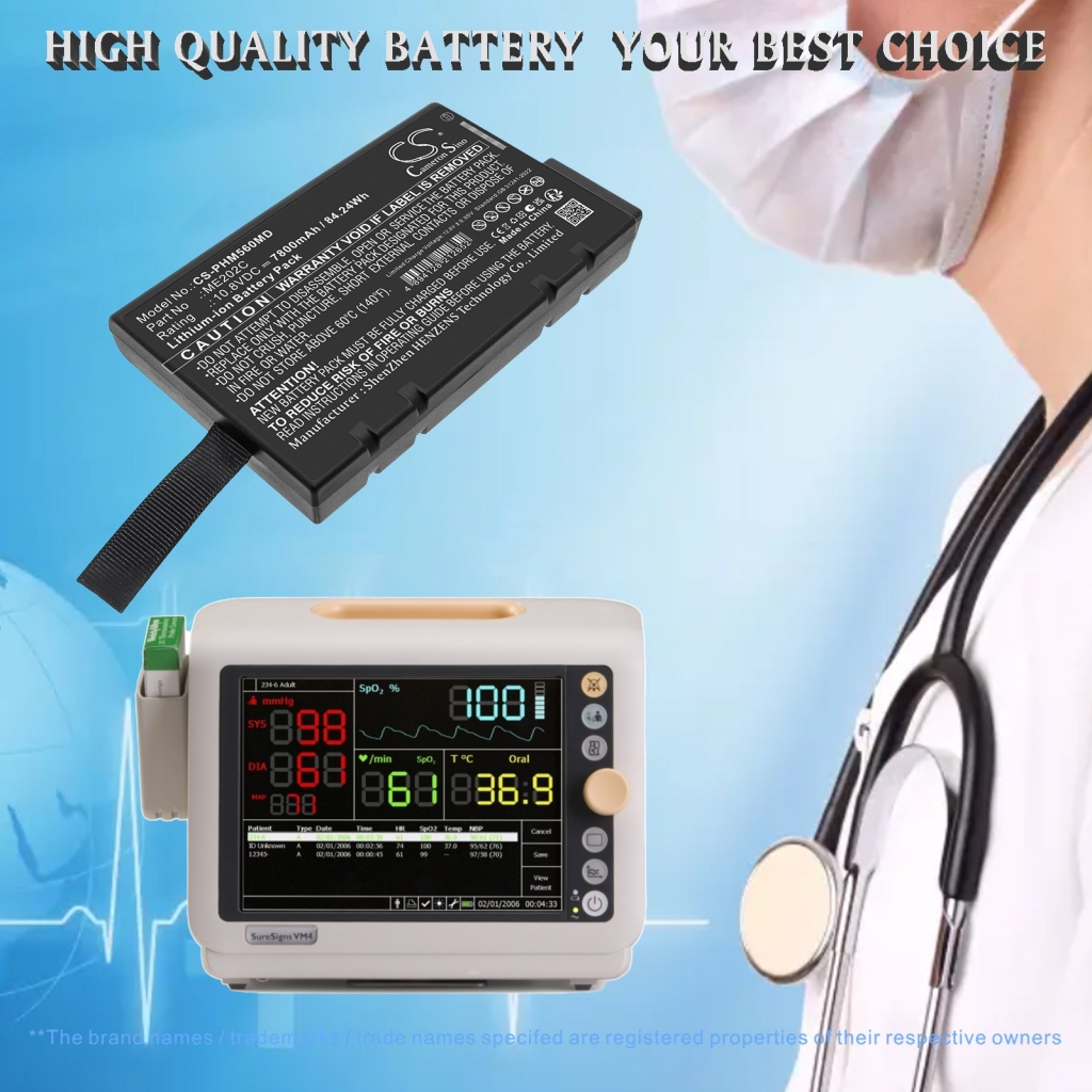 Batterij compatibel met Philips CS-PHM560MD