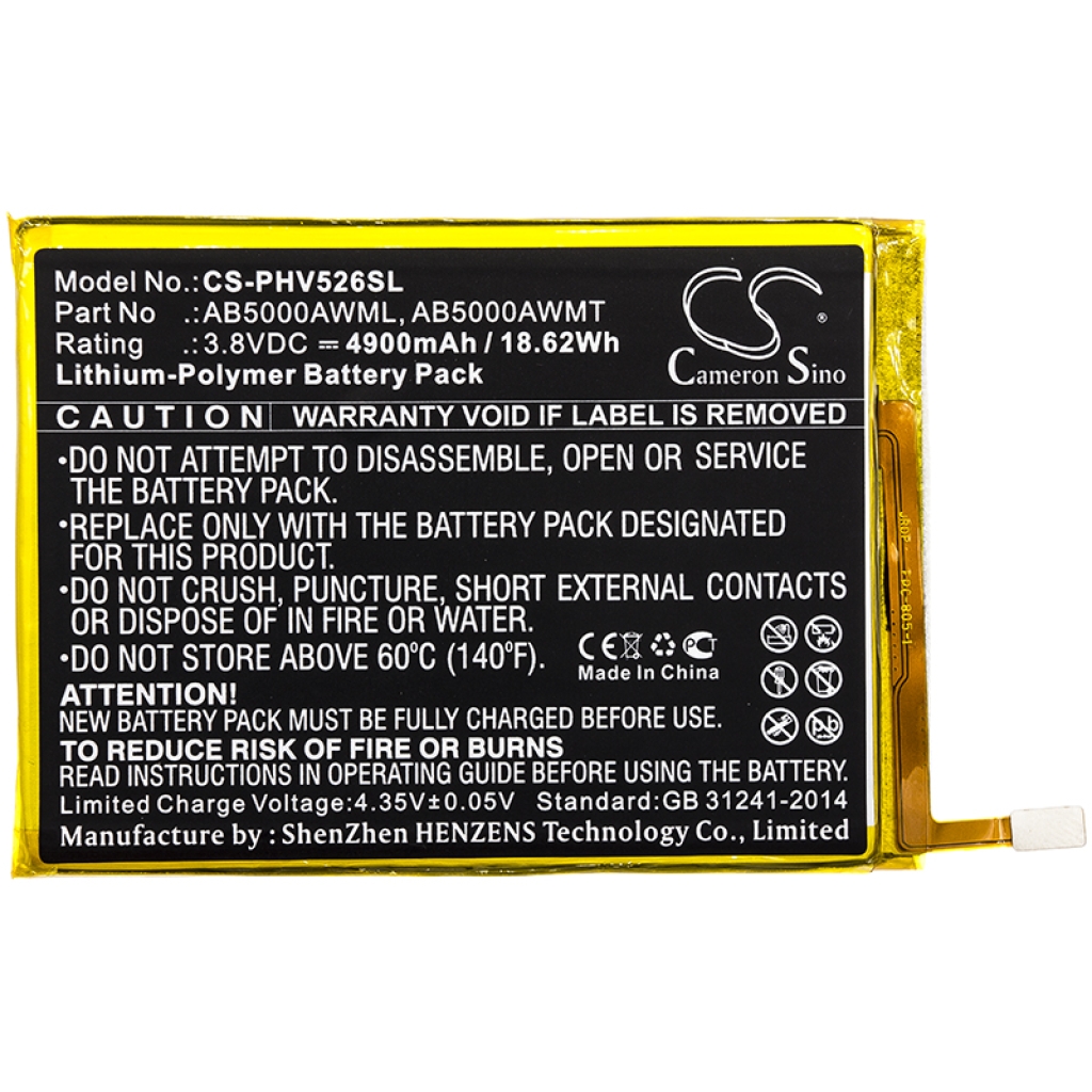 Batterij compatibel met Philips CS-PHV526SL