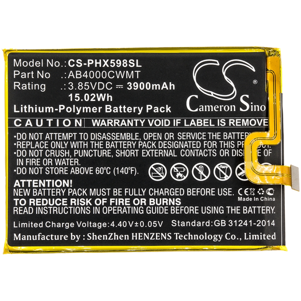 Batterij Vervangt AB4000CWMT