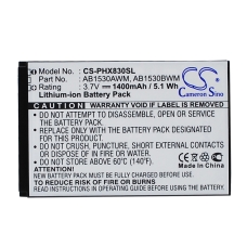 Compatibele batterijvervanging voor Philips AB1530AWM,AB1530BWM