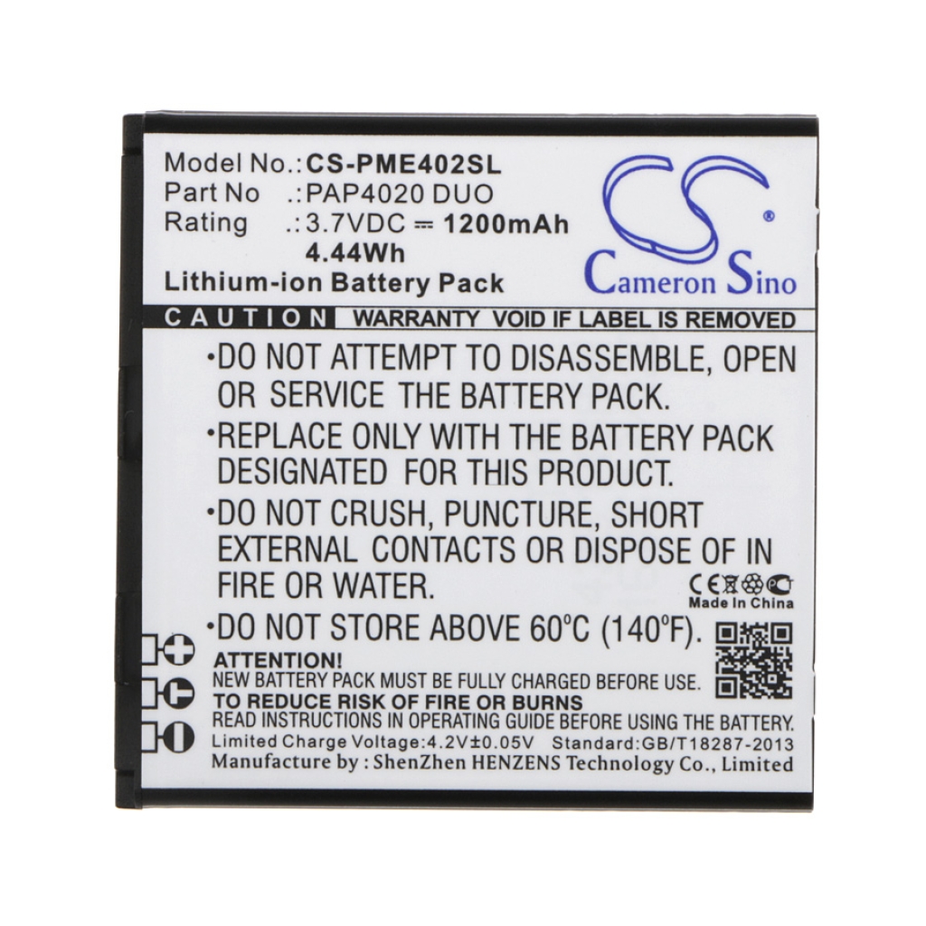 Batterijen compatibel met Prestigio MultiPhone 4025 Duo CS-PME402SL
