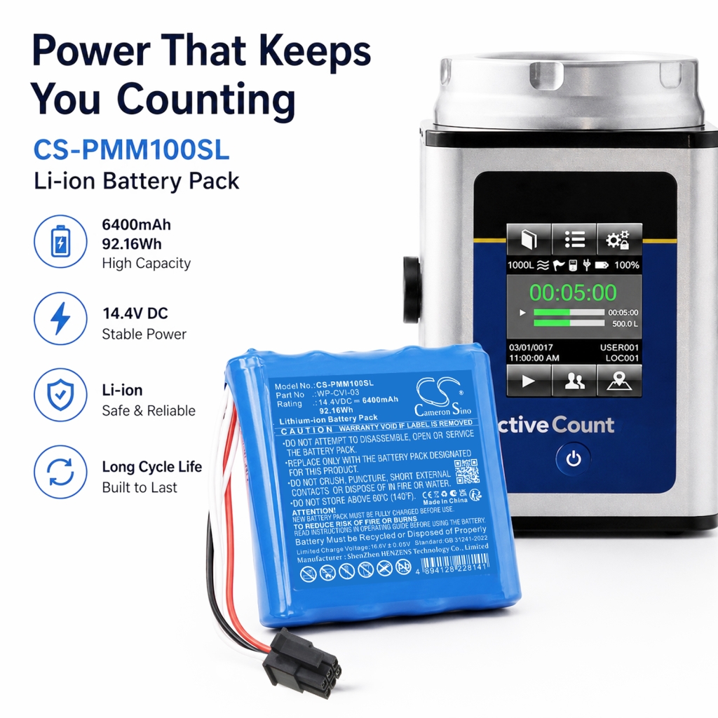 Batterij compatibel met Particle measuring systems CS-PMM100SL