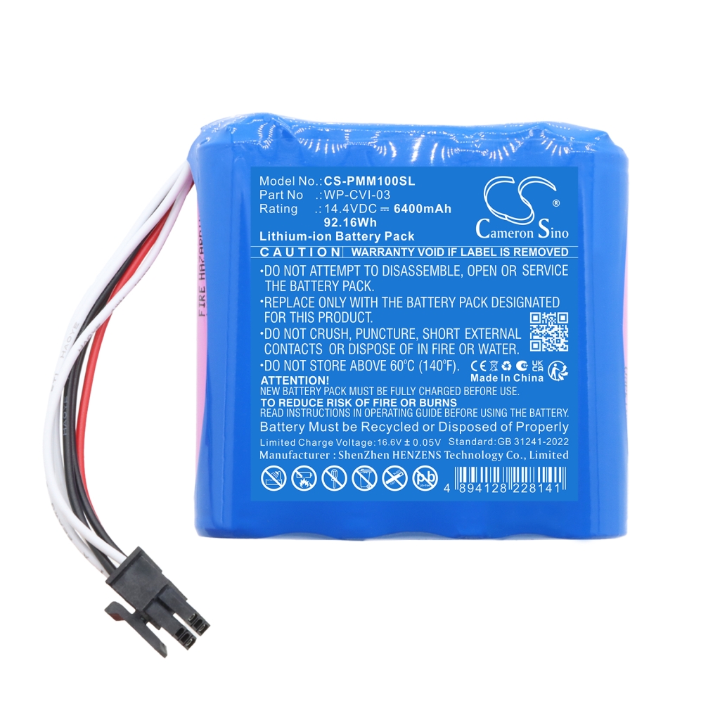 Batterij compatibel met Particle measuring systems CS-PMM100SL
