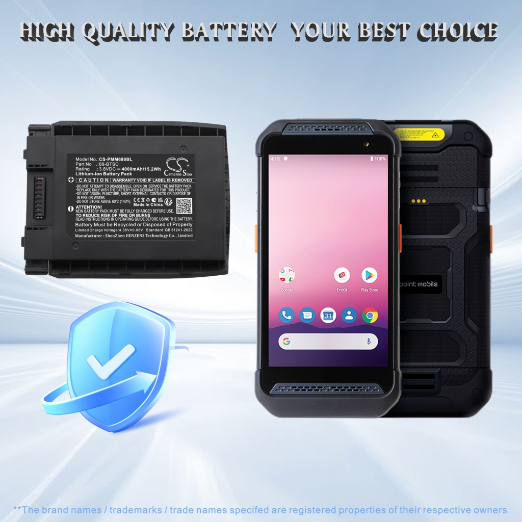 Batterij compatibel met Point mobile CS-PMM680BL
