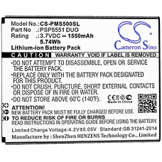 Compatibele batterijvervanging voor Prestigio PSP5551 DUO