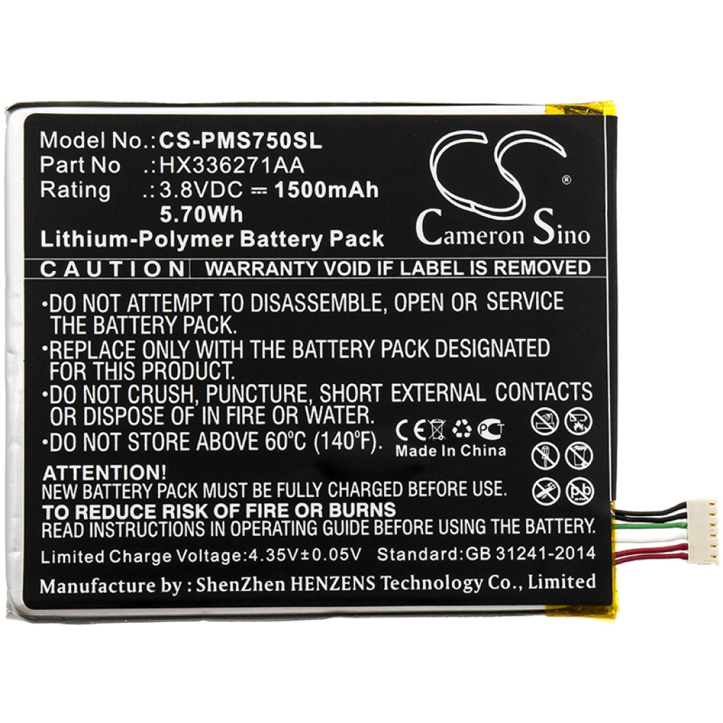 Batterie de téléphone portable Prestigio CS-PMS750SL