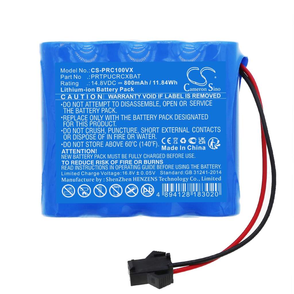 Compatibele batterijvervanging voor Pyle PRTPUCRCXBAT